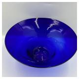 Blue Blown Glass Bowl 11 x 5.5