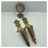 Clock w/Sconces