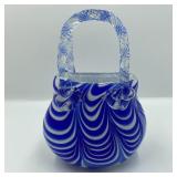 Blue & White Glass Purse