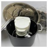 Stock Pot, 2 Metal Trays, & Small Mr Coffee