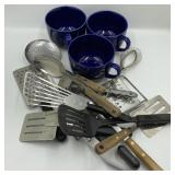 Large Coffee Cups & Vintage  Kitchen Utensils