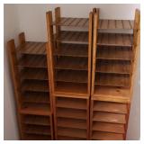 Stack of Wooden Fabric Organizers