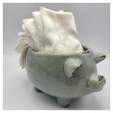Rustic Ceramic Pig of Linens