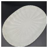 17" White Cresco Platter