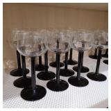 Made in France Black Stem Wine Glasses