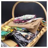 Oak Basket of Fabric