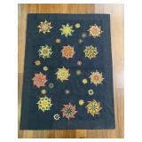 51" x 67" Quilt  Signed Black Background