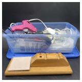 Glue Guns & Glue Sticks in Plastic Box