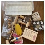 Crafting Items in Clear Plastic Box