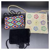 Purses 2 Beaded 1 Velvet