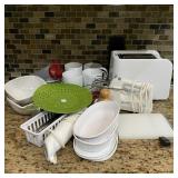 Electric Mixer, Pyres, Coffee Mugs, Toaster