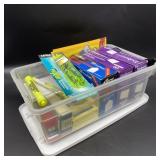 Office Supplies in Plastic Box