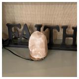 Faith Sign & Salt Lamp