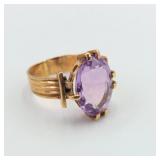 10k Rose Gold & Amethyst Ring