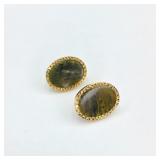 Irish Connemara Marble Earring Pair