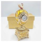 AKM Russian Faberge Egg Musical Replica Clock