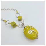 Whimsical Yellow Stone Necklace