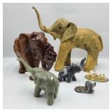 Lot of Decorative Elephants w/ Stone & Swarovski