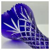 11" Badash Poland Blue Crystal Vase