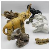 Lot of Decorative Elephants w/ Elephant Train