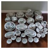 Large Lot of Assorted Rose Pattern China