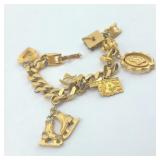 Vintage Monet Charm Bracelet w/ Sterling