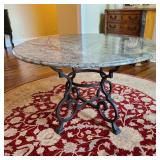 45' Diameter Marble Table on Iron Base 45' Diameter Marble Table on Iron Base