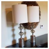 Matching Pair of Modern Gold Flake Lamps Matching Pair of Modern Gold Flake Lamps