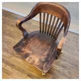 Antique Oak Johnson Chair Co. Office Chair Antique Oak Johnson Chair Co. Office Chair