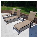 Set of 3 Loungers w/ 2 Tables Set of 3 Loungers w/ 2 Tables