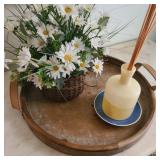 Wooden Tray w/ Flowers & Diffuser Wooden Tray w/ Flowers & Diffuser