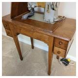 Vintage Singer Sewing Machine Console Vintage Singer Sewing Machine Console