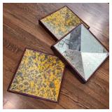 Mirrored Wall Art Trio Mirrored Wall Art Trio