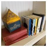 Shelf w/ Books of Knowledge & Decorative Box Shelf w/ Books of Knowledge & Decorative Box