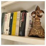 Shelf of Books w/ Fleur des Lis Decor & Tom Clancy Shelf of Books w/ Fleur des Lis Decor & Tom Clancy