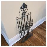 Wrought Iron Fleur des Lis Organizer Wrought Iron Fleur des Lis Organizer