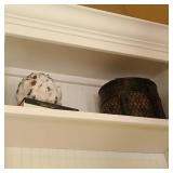 Shelf w/ White Artichoke & Basket Shelf w/ White Artichoke & Basket
