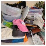 Lot of Household w/ Hats & Plastic Storage Lot of Household w/ Hats & Plastic Storage