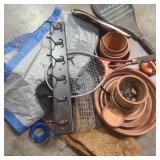 Lot of Household w/ Tarp & Pottery Planters Lot of Household w/ Tarp & Pottery Planters
