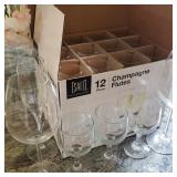 Lot of Stemware w/ Champagne Flutes Lot of Stemware w/ Champagne Flutes