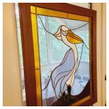 25" x 31" Stained Glass Pelican