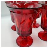 Set of 10 Ruby Glasses