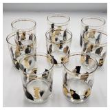 Mid-Century Culver Cat Tumbler Set of 8