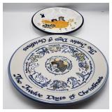 12 Days of Christmas & Cat Plates