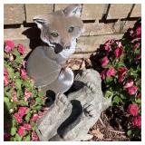 Yard Decor Fox & Cat Both Damaged