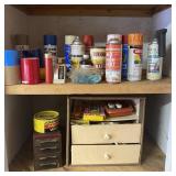 Paint & Contents of Shelves in Basement