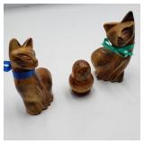 Wooden Bahamas Cat Figurines