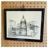 Roscoe Misselhorn Courthouse Sketch Print