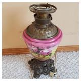 Vintage Floral Painted Lamp