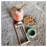 Fuel Can, Sprinkler, & Hose Lot